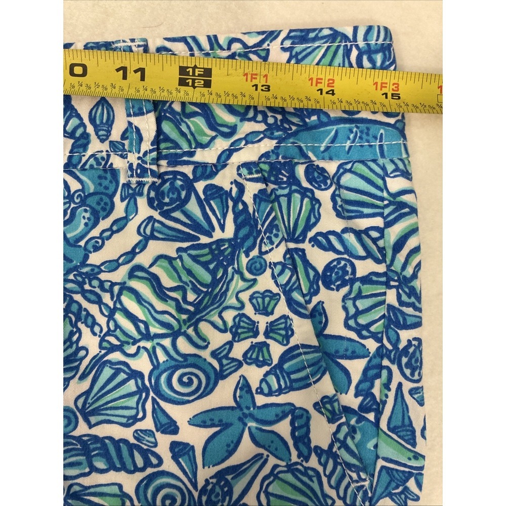 Lilly Pulitzer Women's 00 Callahan Shorts Nautical Sailors Valentine Blue Print - Picture 7 of 10